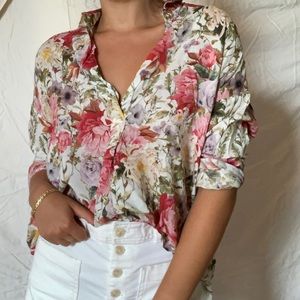 NWOT Floral Zara Blouse